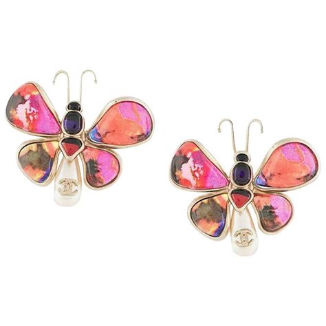 chanel butterfly earrings